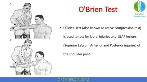 ac joint compression test|o'brien's test vs empty can.